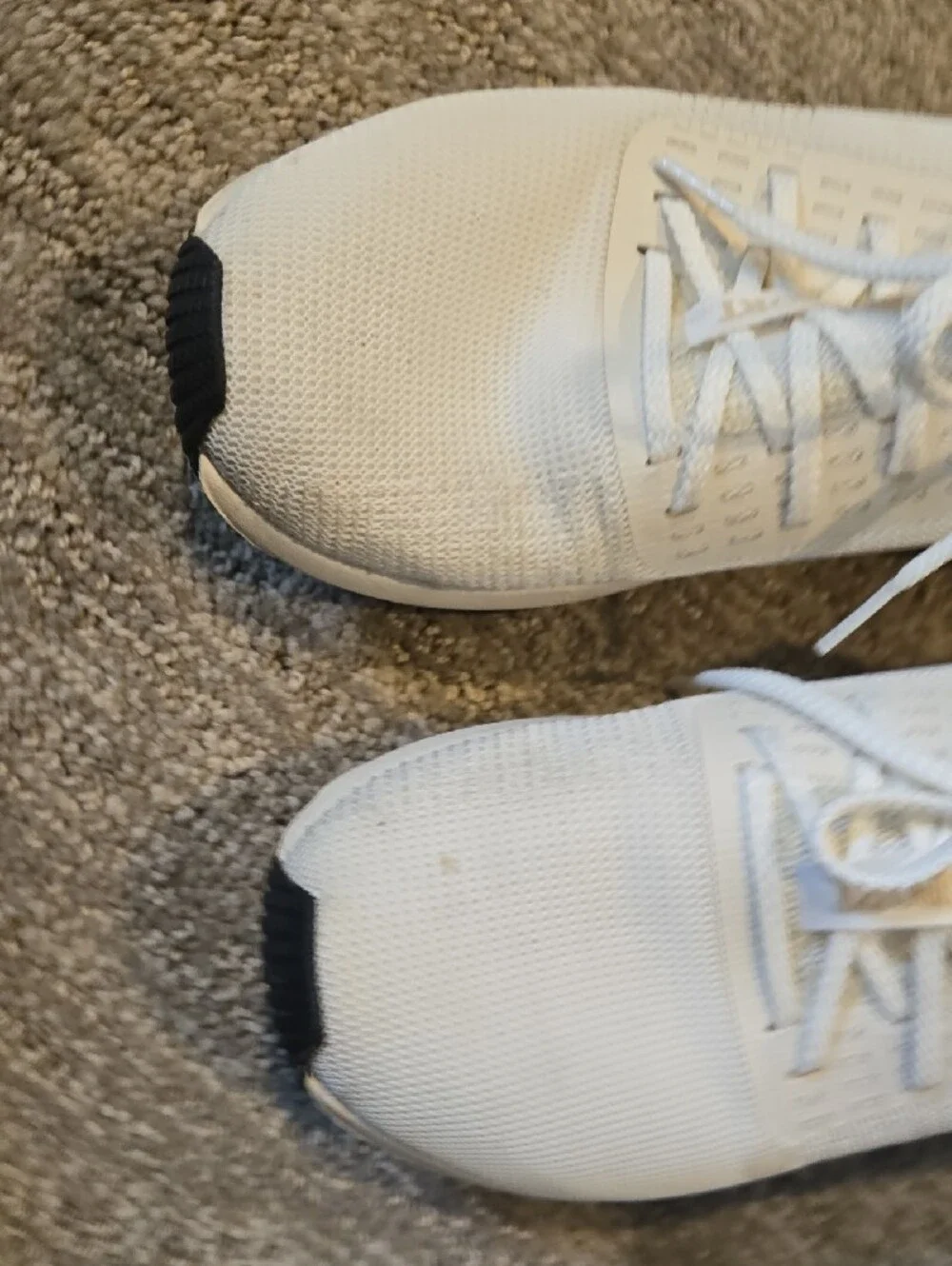 New Balance Off White Knit Lace-Up/slip In Sneakers